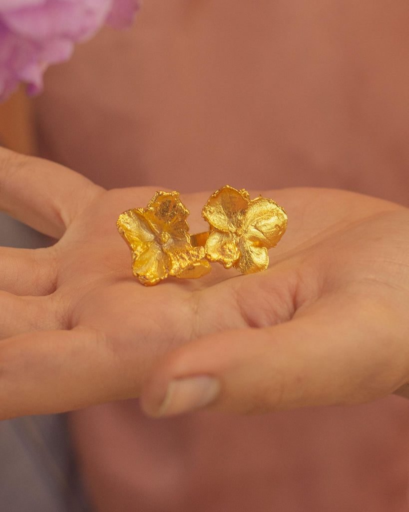 Anillo Dos Hortensias Natural - Image 2