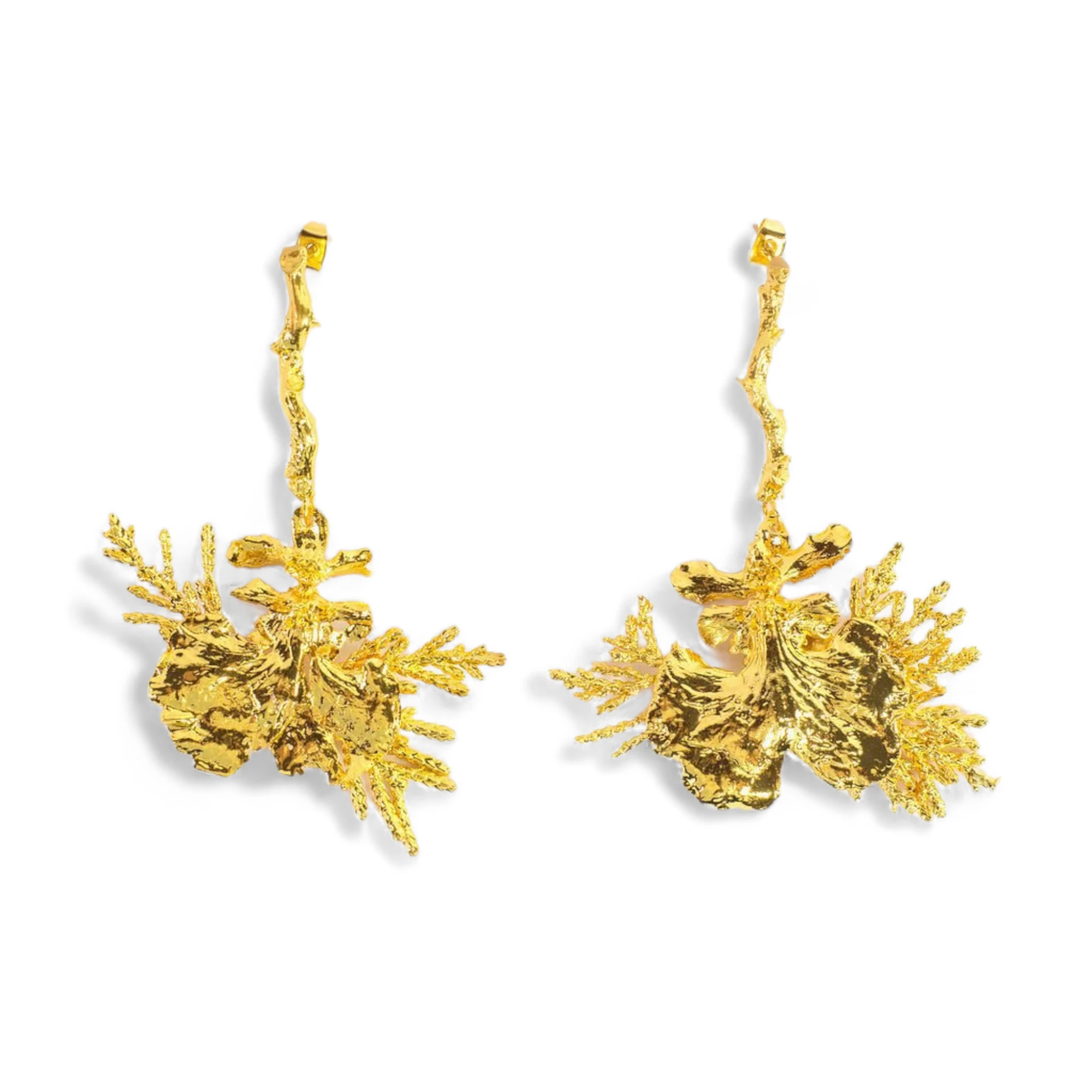 Aretes Orquidea Dama Danzante Ramita Palma